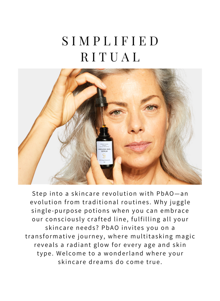 Most skincare lines offer an antiquated model of 3-5 products, addressing only singular concerns. Is there room within each category (and your budget) to take care of your multi-tiered skincare needs? PbAO answers that question with one consciously curated line that includes multitasking corrective products crafted to address nearly all your skincare needs - for all skin types, at any age, under one roof.